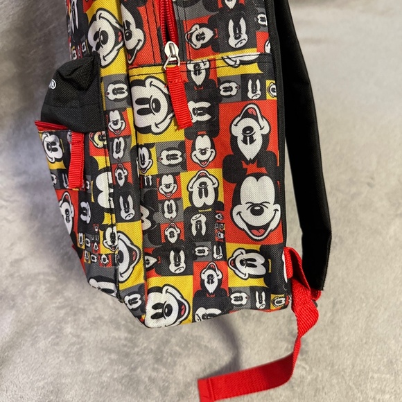 Walt Disney World Parks Authentic Backpack Mickey Mouse Pop Art Faces Red Yellow - Picture 10 of 13